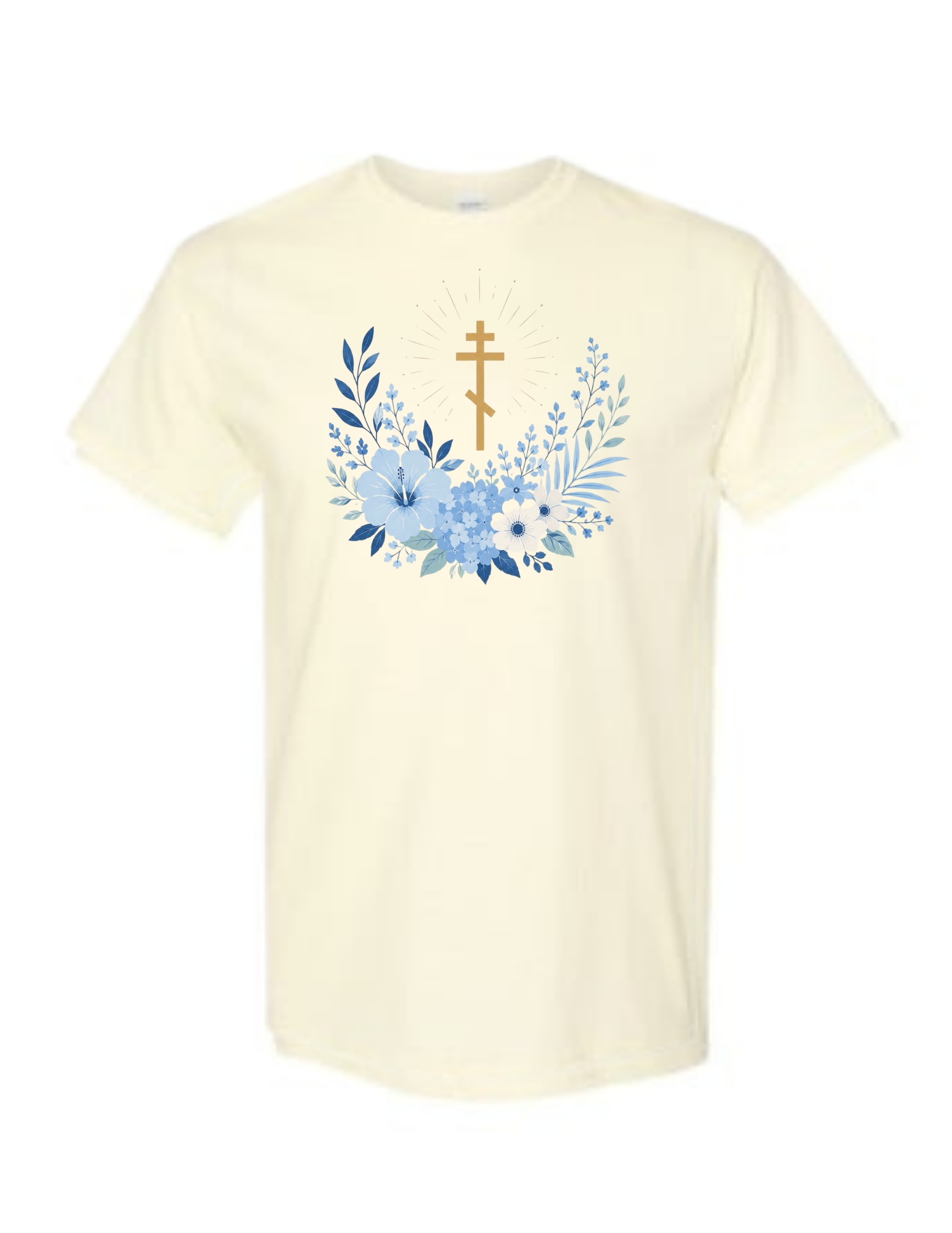 Blue Floral Orthodox Tee