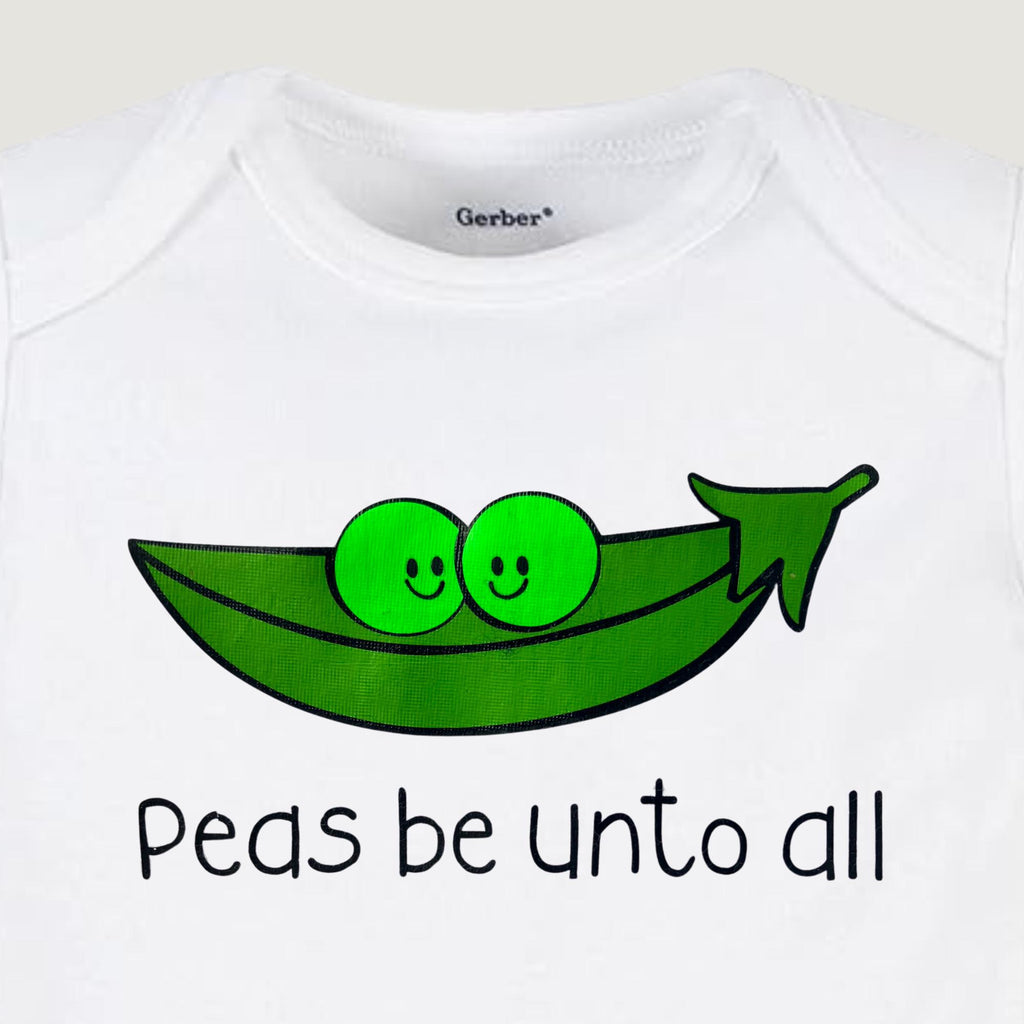 Peas Be Unto All onesie, Orthodox baby onesie