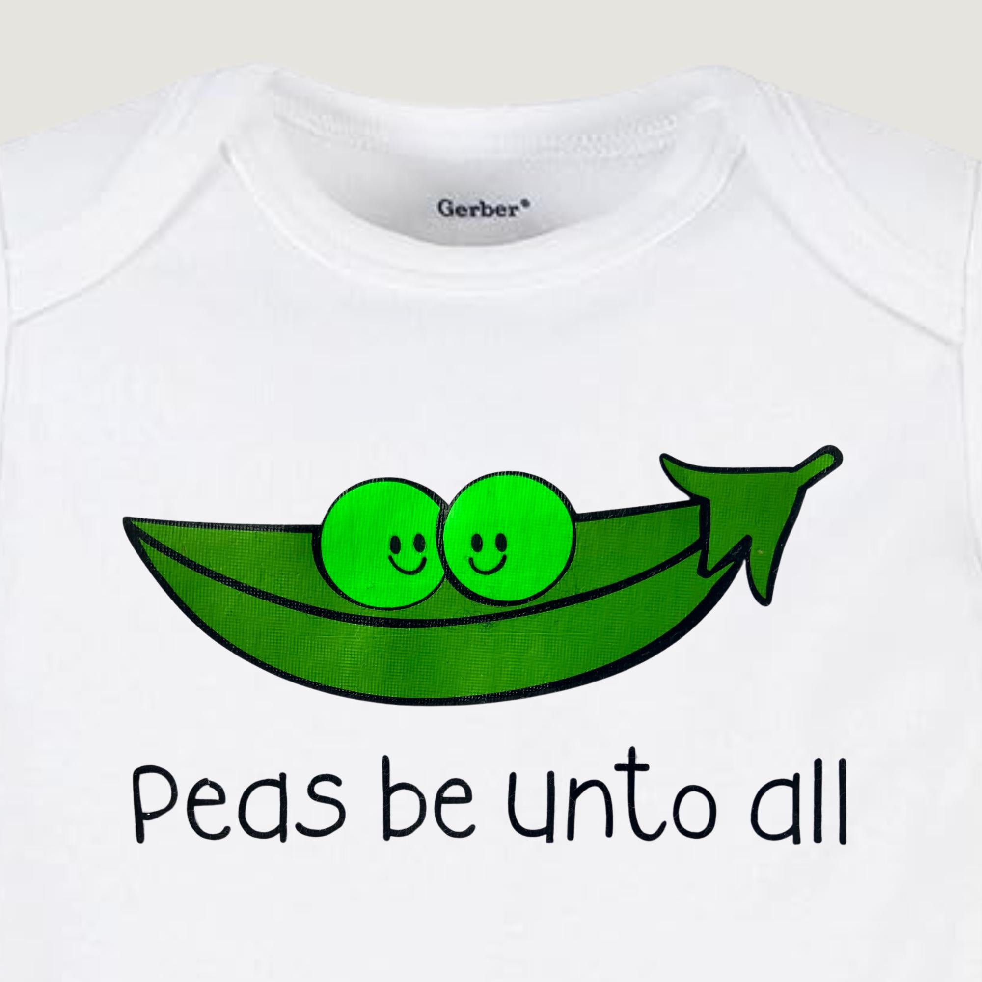 Peas Be Unto All onesie, Orthodox baby onesie