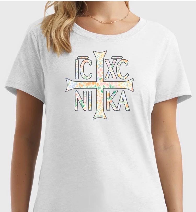 Floral Christogram t-shirt