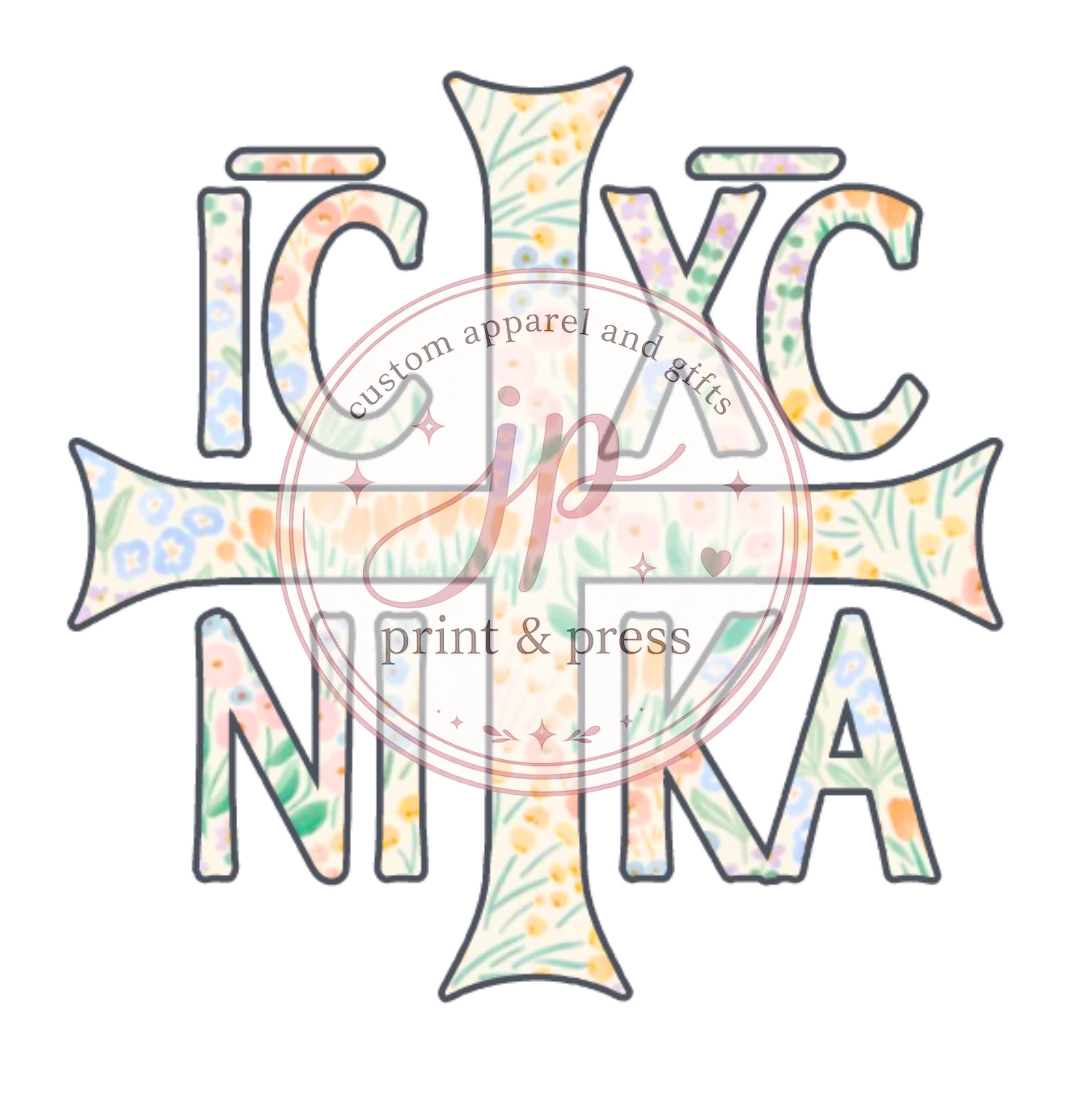 Floral Christogram t-shirt