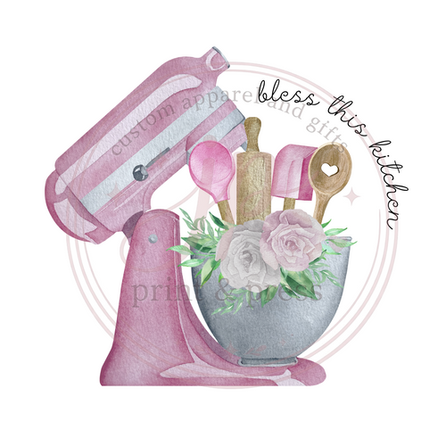 "Bless this kitchen" tea towel