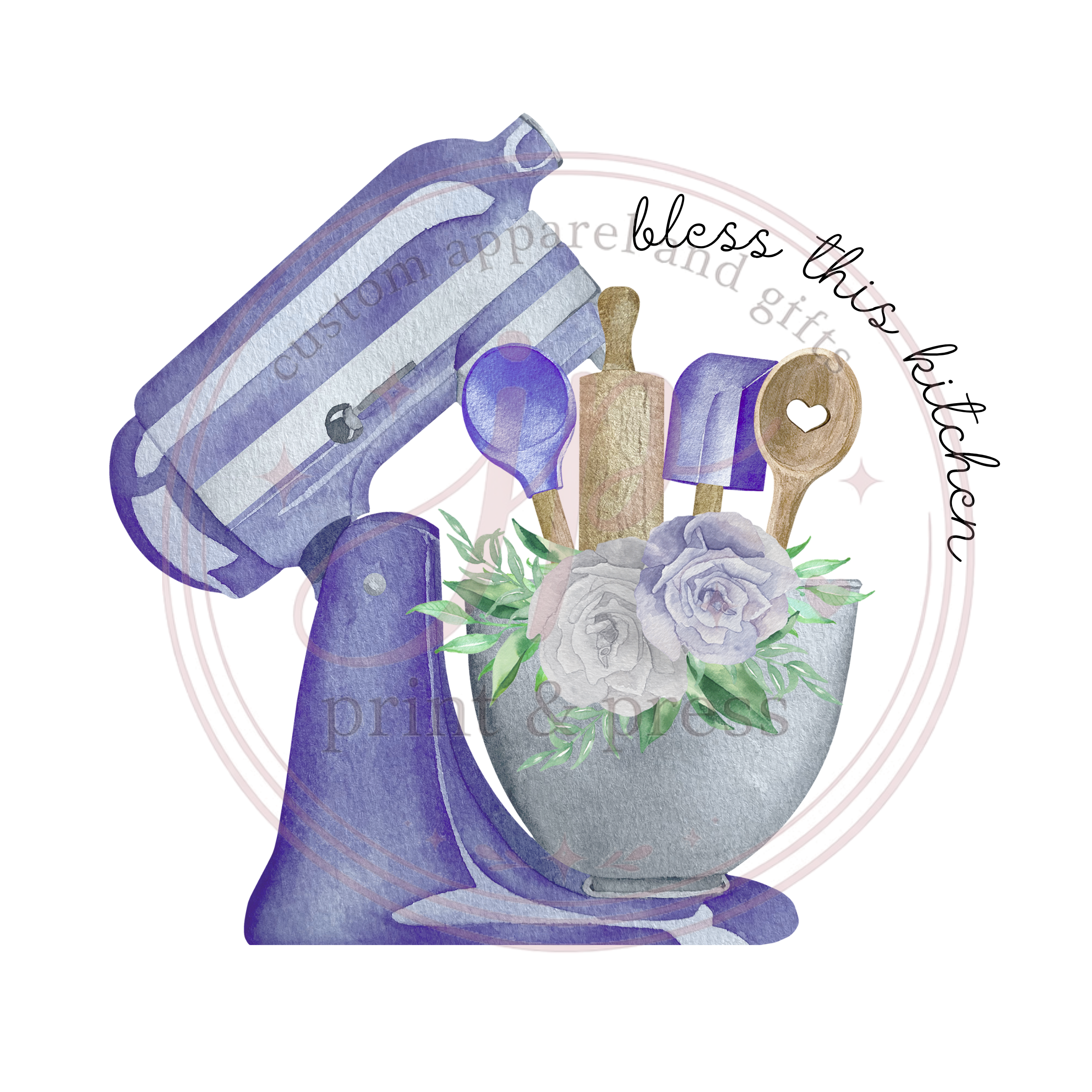 "Bless this kitchen" tea towel